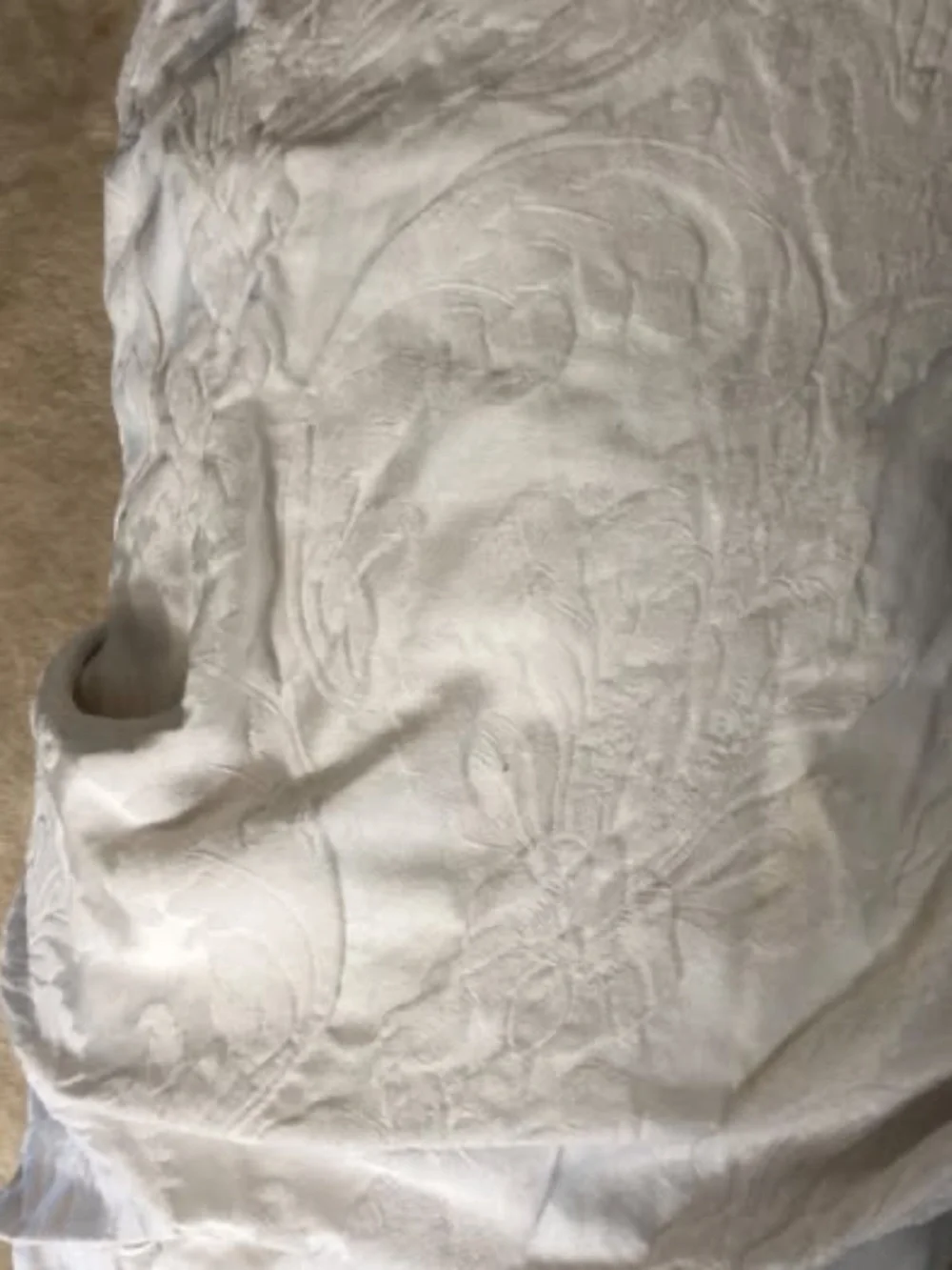 Couch Cover White Pattern